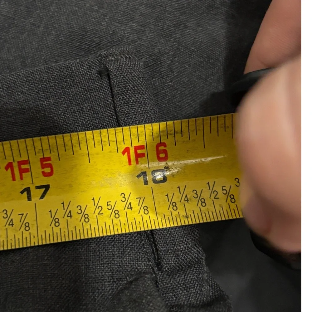 LANDS' END Mens Tailored Fit Gray Wool Blend‎ Dress Pants Trousers 36x30